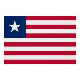 Póster Bandeira da Libéria