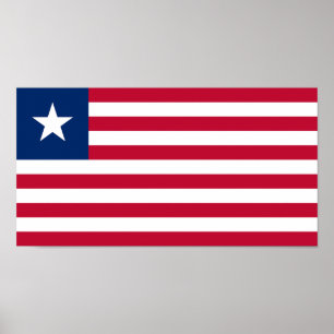 Poster Bandeira da Libéria
