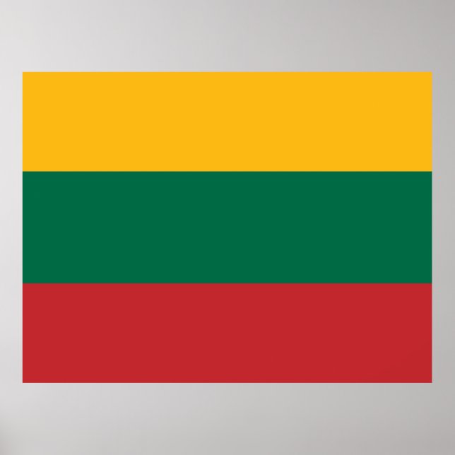 Poster Bandeira da Lituânia (Frente)