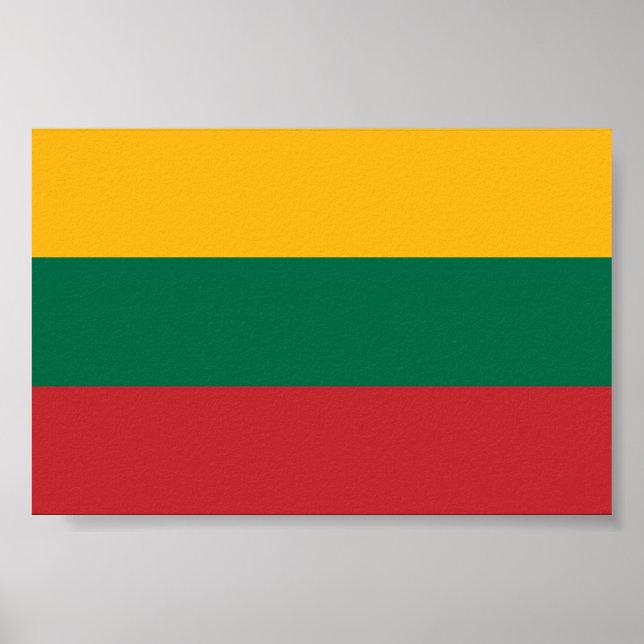 Poster Bandeira da Lituânia (Frente)