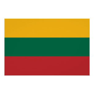 Póster Bandeira da Lituânia