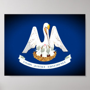 Poster Bandeira da Louisiana