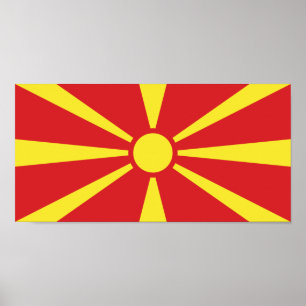Poster Bandeira da Macedônia do Norte