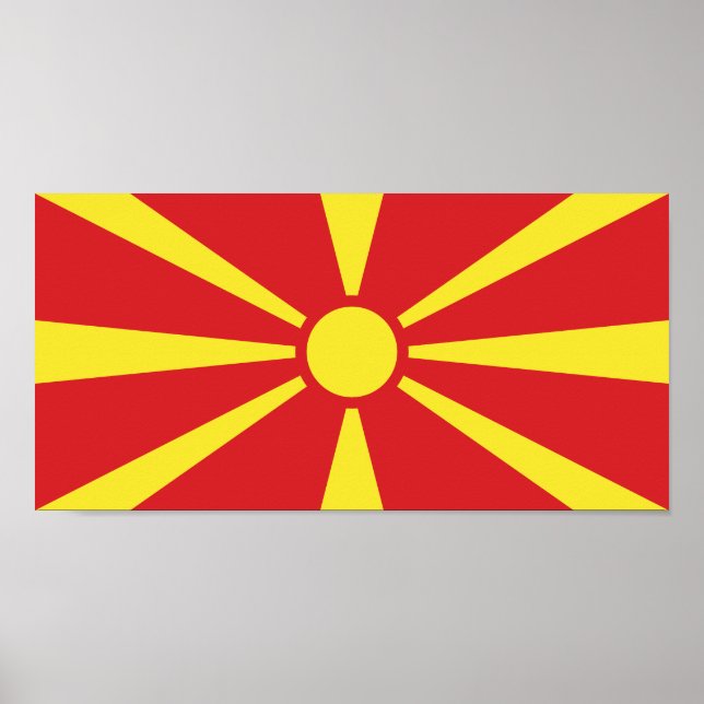 Poster Bandeira da Macedônia do Norte (Frente)