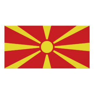 Póster Bandeira da Macedônia do Norte