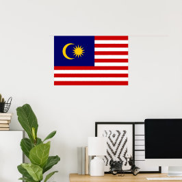 Poster Bandeira da Malásia