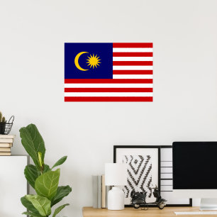 Poster Bandeira da Malásia