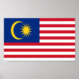 Poster Bandeira da Malásia
