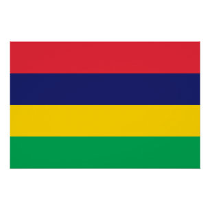 Póster Bandeira da Maurícia