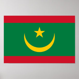 Poster Bandeira da Mauritânia