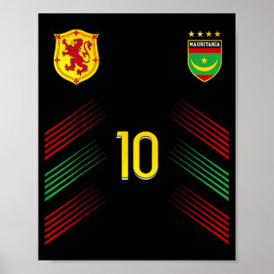 Poster Bandeira da Mauritânia Amantes do Orgulho Mauritan
