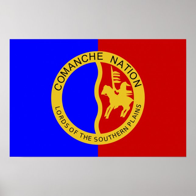 Póster Bandeira da Nação Comanche (Frente)