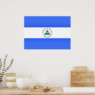 Poster Bandeira da Nicarágua