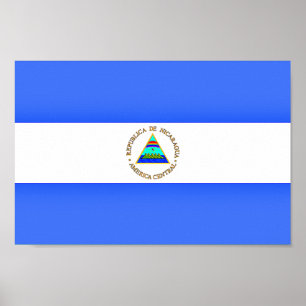 Poster Bandeira da Nicarágua