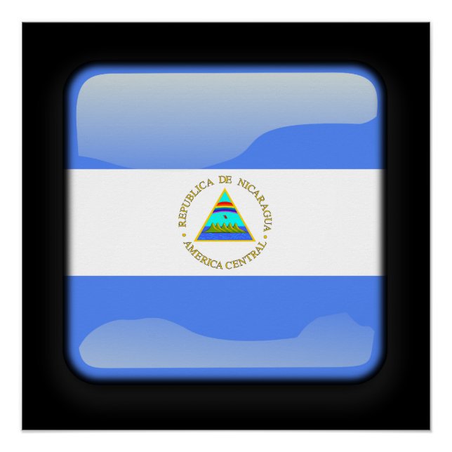 Póster Bandeira da Nicarágua (Frente)