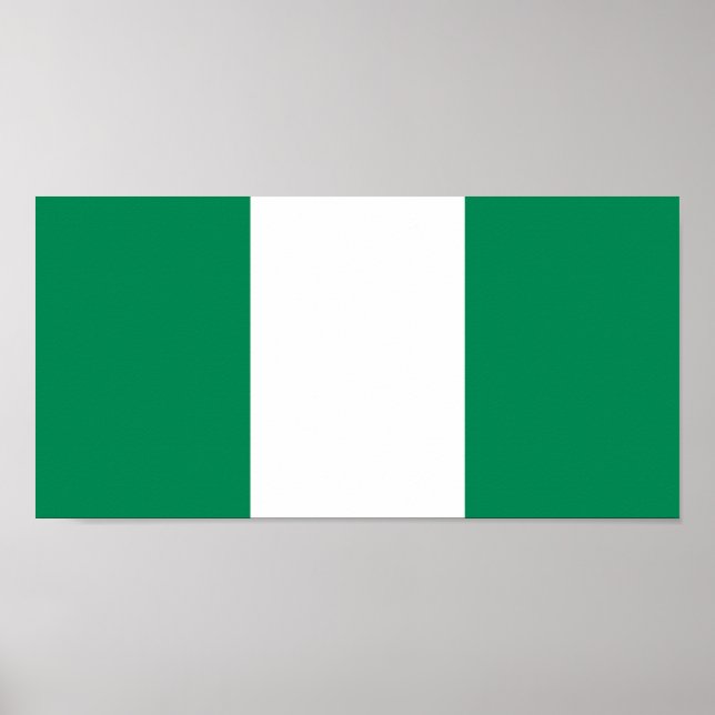 Poster Bandeira da Nigéria (Frente)