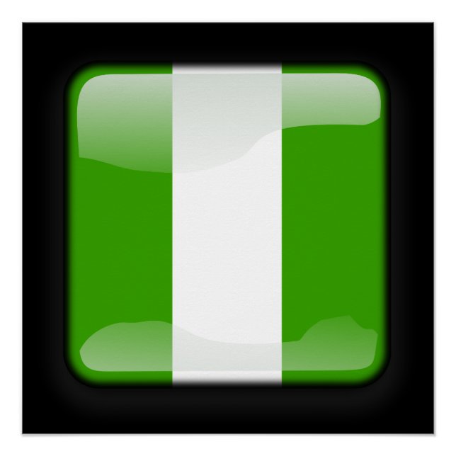 Póster Bandeira da Nigéria (Frente)