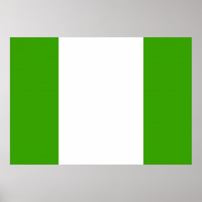 Poster Bandeira da Nigéria (Frente)