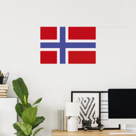 Poster Bandeira da Noruega