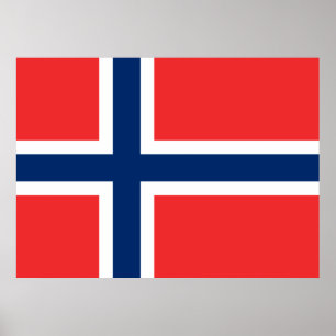 Poster Bandeira da Noruega