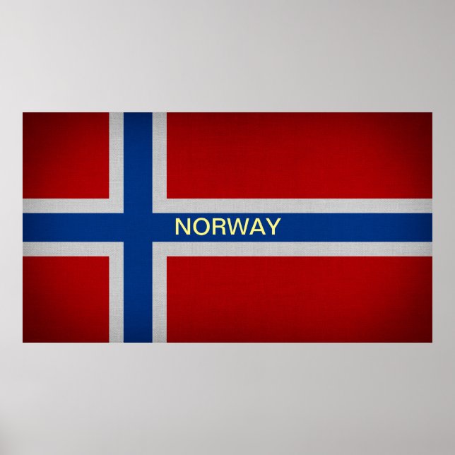 Poster Bandeira da Noruega (Frente)