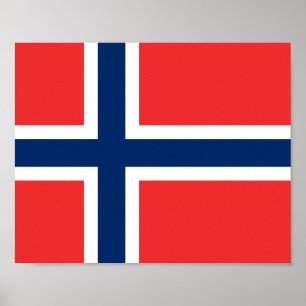 Poster Bandeira da Noruega