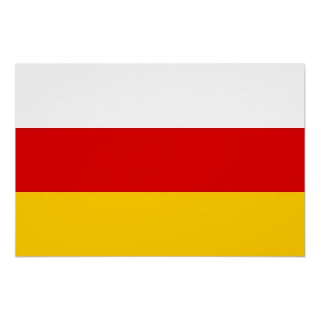 Póster Bandeira da Ossétia do Sul (Frente)