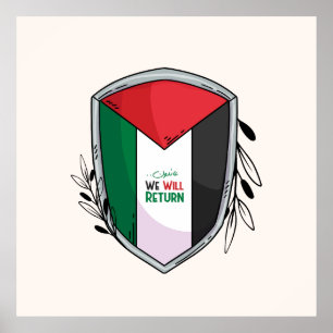 Poster Bandeira da Palestina e Ramos Olivais