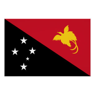 Póster Bandeira da Papua-Nova Guiné