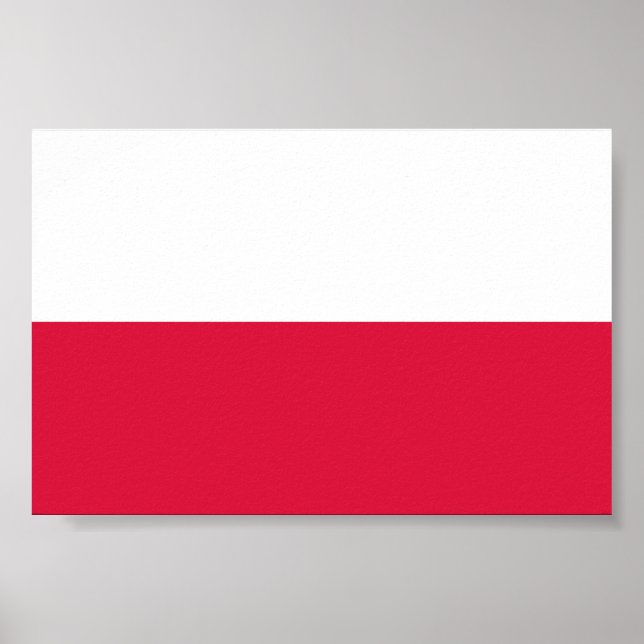 Poster Bandeira da Polônia (Frente)