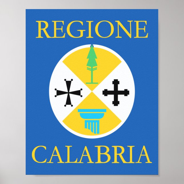 Poster Bandeira da Província da Calábria (Frente)