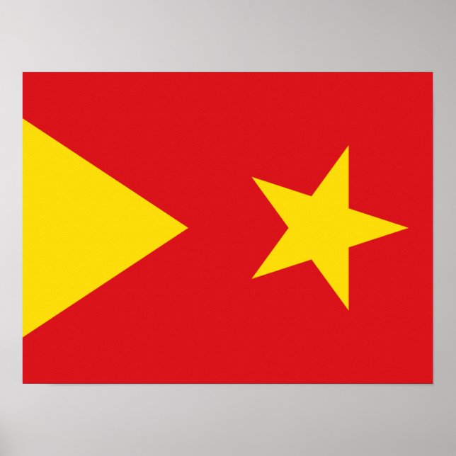 Poster Bandeira da região de Tigray (Frente)