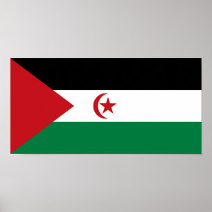 Poster Bandeira da República Árabe Saaraui Democrática