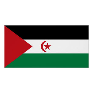Póster Bandeira da República Árabe Saaraui Democrática