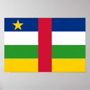 Poster Bandeira da República Centro-Africana
