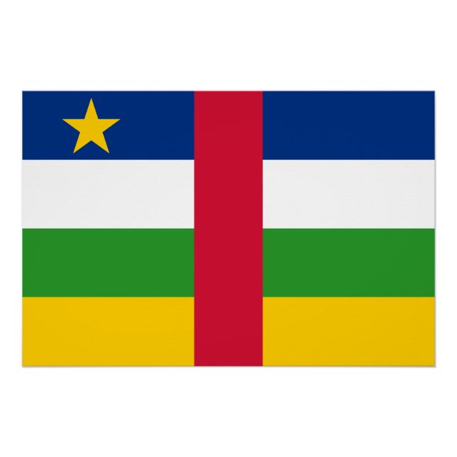 Póster Bandeira da República Centro-Africana (Frente)