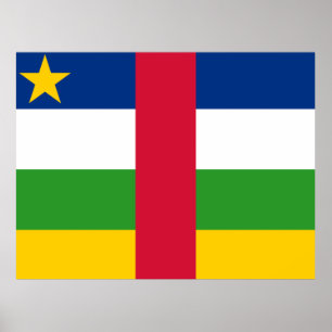 Poster Bandeira da República Centro-Africana
