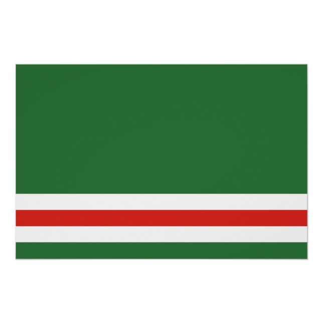 Póster Bandeira da República Chechena de Ichkeria (Frente)