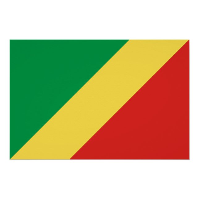Póster Bandeira da República do Congo (Frente)