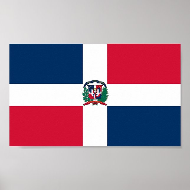 Póster Bandeira da República Dominicana (Frente)