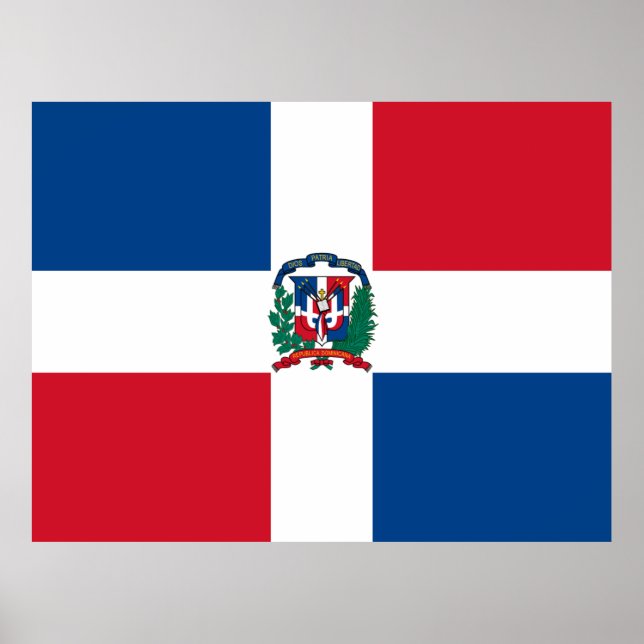 Poster Bandeira da República Dominicana (Frente)