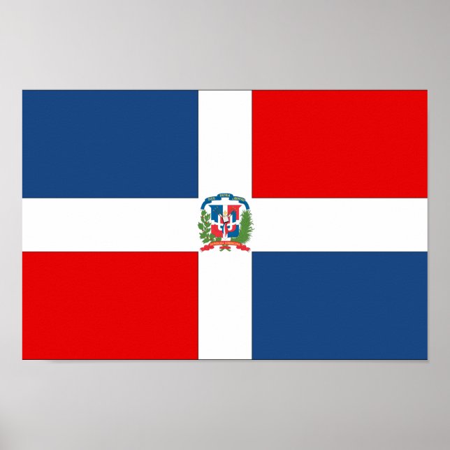 Póster Bandeira da República Dominicana (Frente)