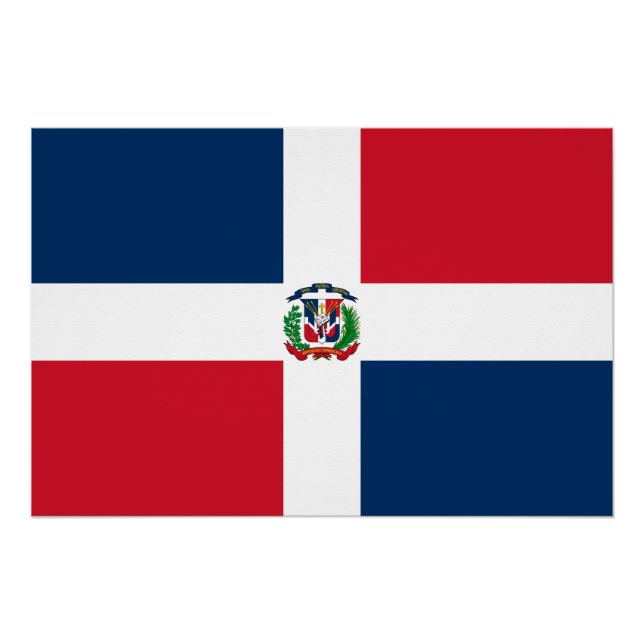 Póster Bandeira da República Dominicana (Frente)