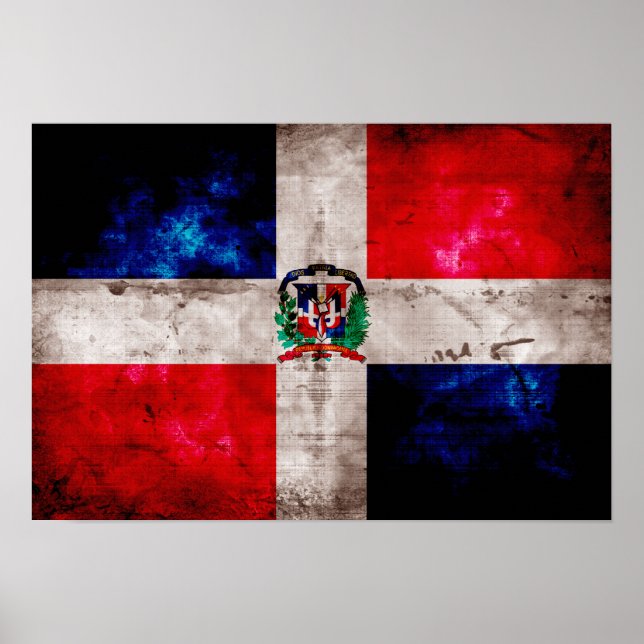 Poster Bandeira da República Dominicana Encontrada (Frente)