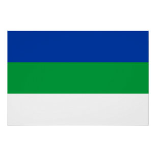 Póster Bandeira da República Komi
