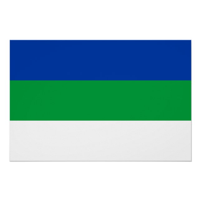 Póster Bandeira da República Komi (Frente)