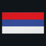 Póster Bandeira da República Sérvia<br><div class="desc">Bandeira patriótica da República Sérvia</div>