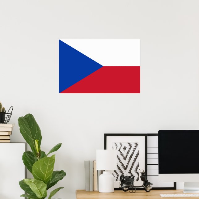 Poster bandeira da República Tcheca (Escritório em casa)