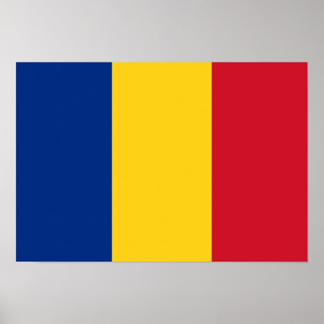 Poster Bandeira da Romênia (Frente)