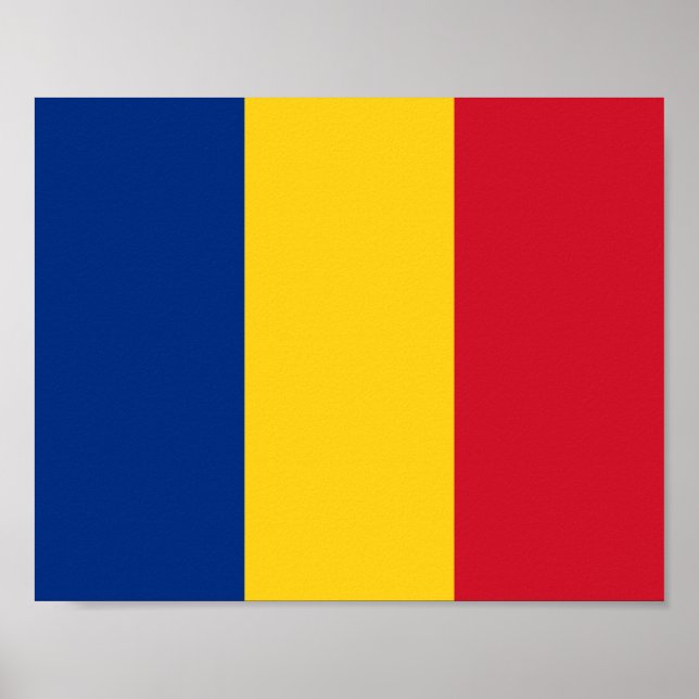 Poster Bandeira da Romênia (Frente)